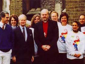 Nicky Gumbel, Sandy Millar and the Bishop of London at the launch of Beta