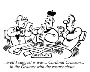 vatican board game cartoon by taffy