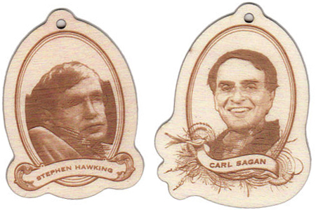 heroes of science tree ornaments