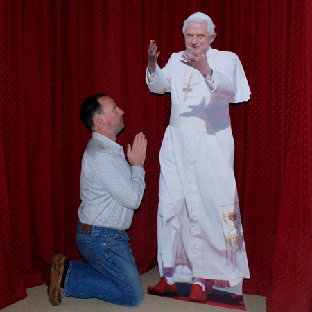 pope cardboard cutout