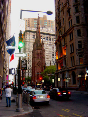 new york city street pictures. Trinity Wall Street, New York