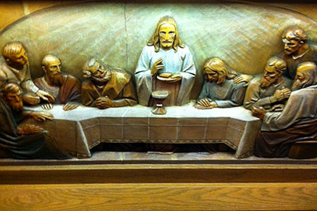 Chapel, Loyola House of Retreats, Morristown, NJ (Altar carving)